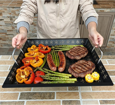 Cesta parrilla verduras 18.9x16.5pulg antiadherente