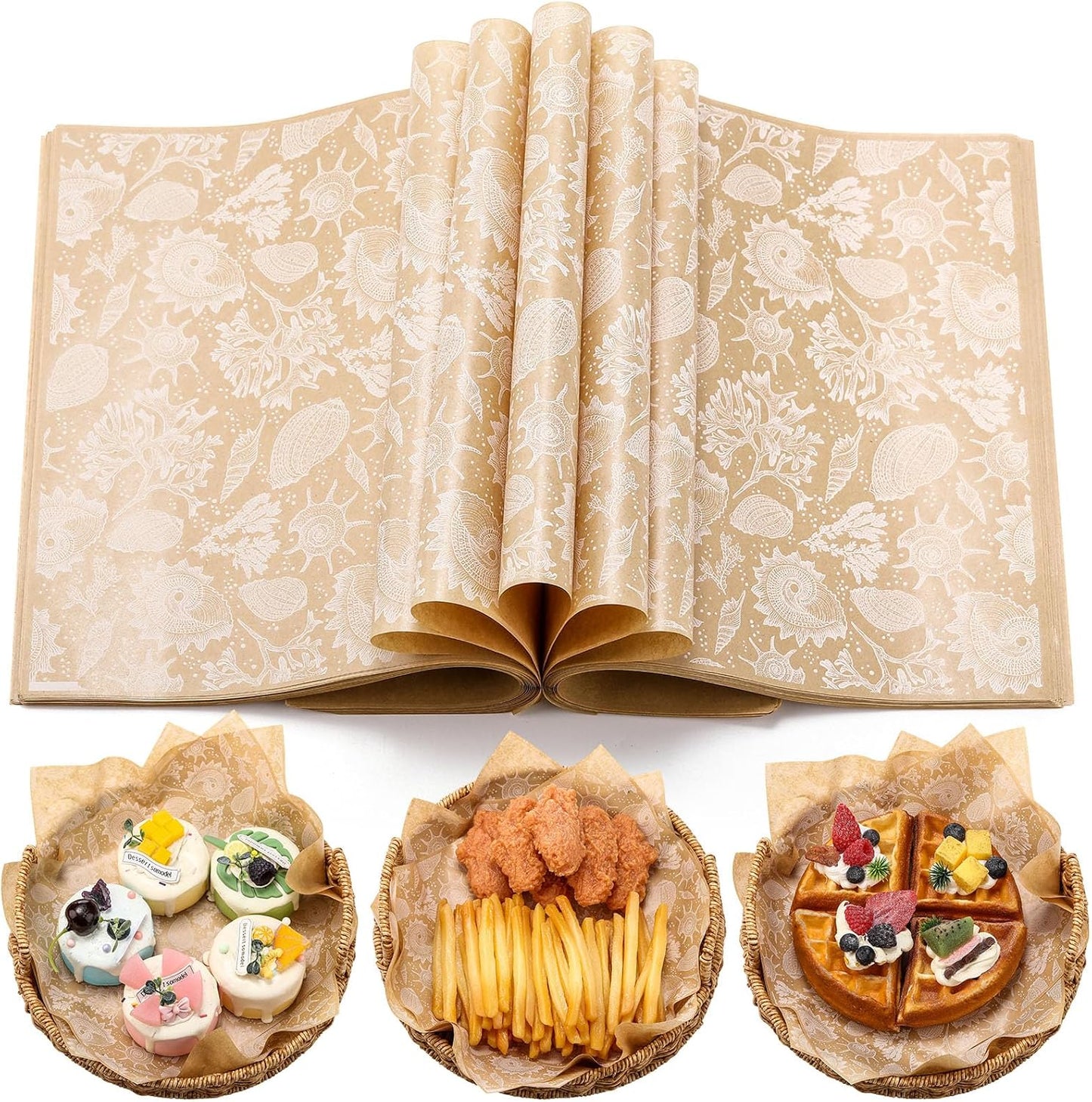 150 Pzas papel cera para alimentos 20x25cm impermeable