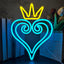 Letrero neón LED Kingdom Hearts decoración pared USB
