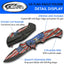 Cuchillo plegable abierto asistido bandera EE.UU.