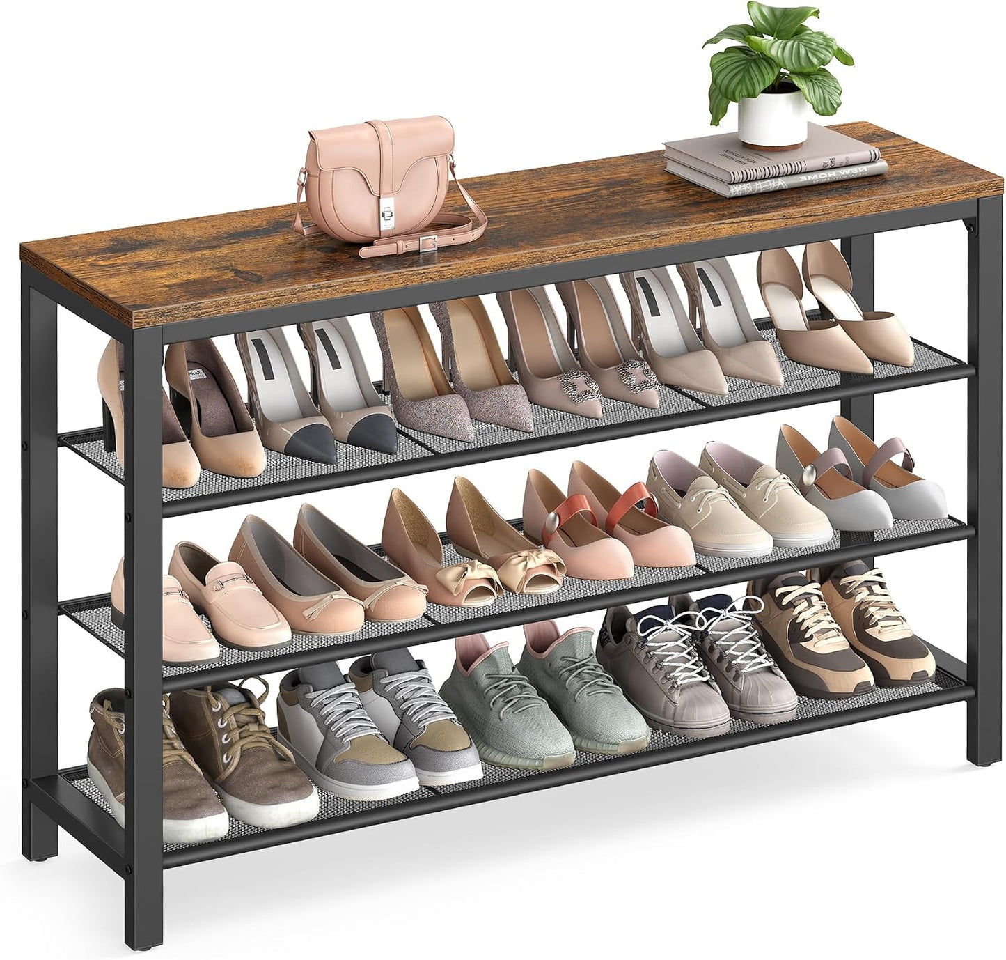 Zapatero 4 niveles malla metálica 11.8x39.4"