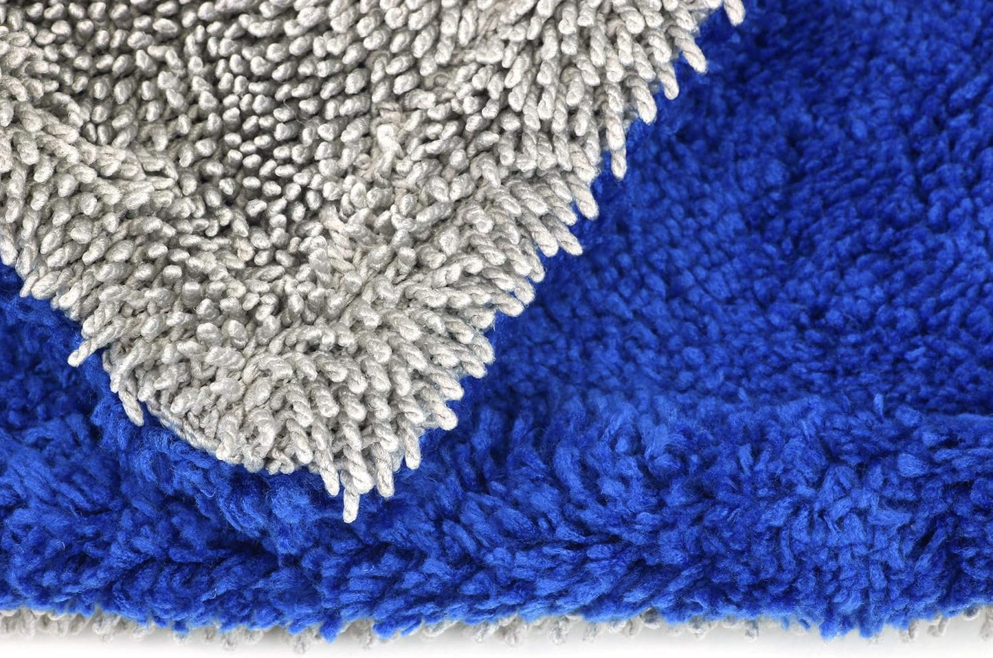 Toalla microfibra doble cara 16x16" azul/gris
