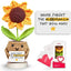Muñeca girasol positiva de ganchillo regalo para mujer