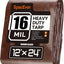 Lona impermeable 12x24ft 16mil UV resistente ojales