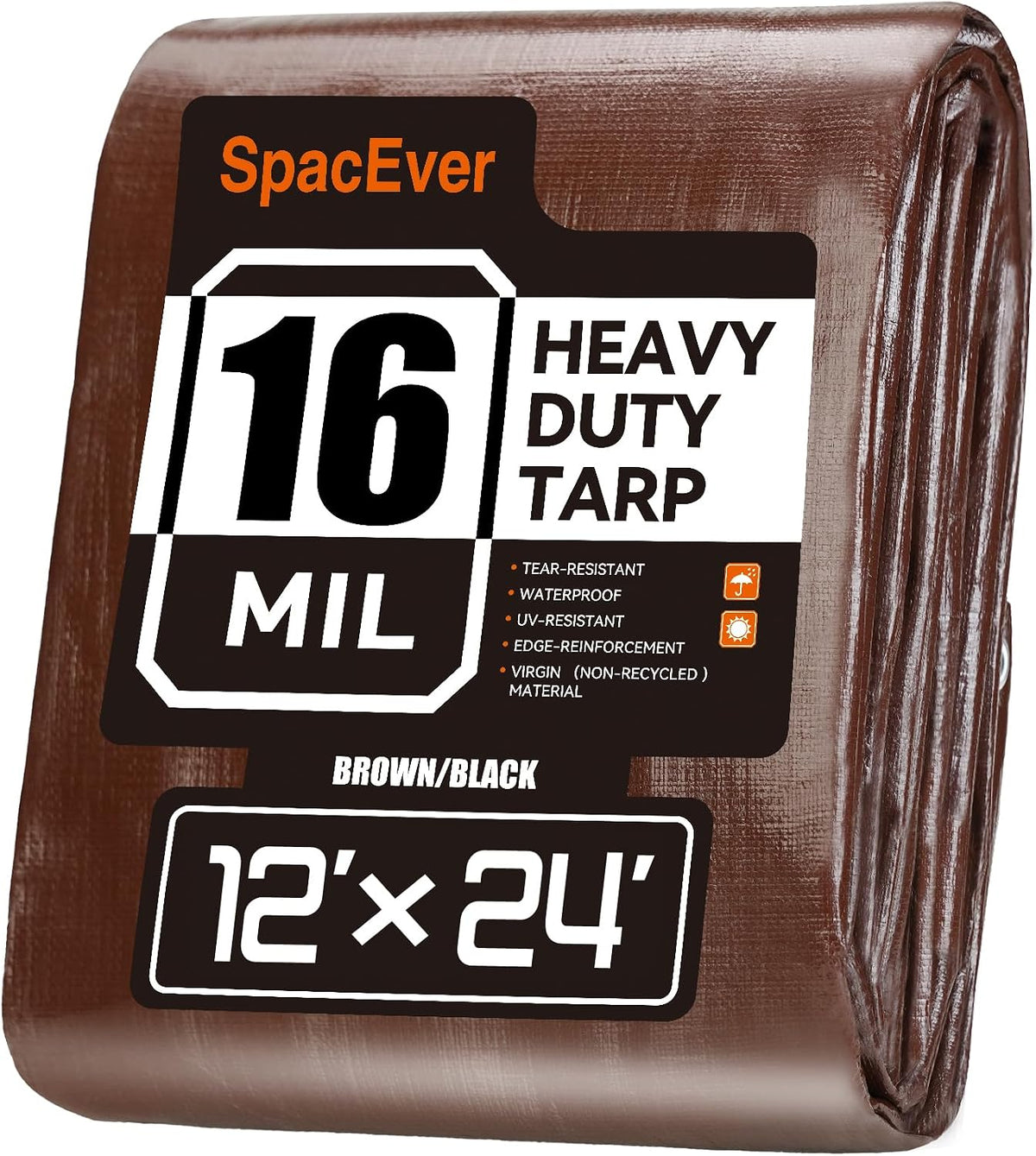 Lona impermeable 12x24ft 16mil UV resistente ojales