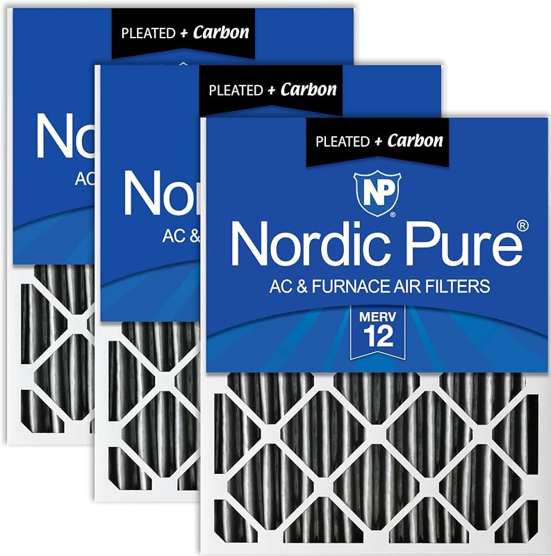 Filtros aire horno MERV 12 plisados carbono 3 pzas