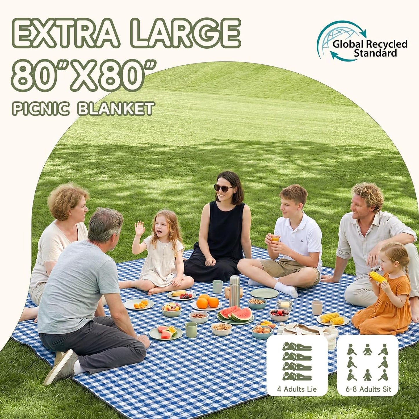 Manta picnic impermeable extragrande plegable para viaje