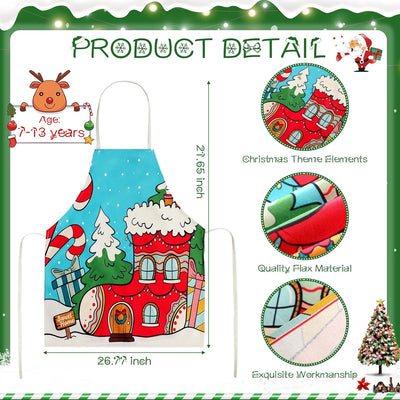 Delantal Navidad para niños con imagen de Papá Noel