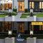 2 Luces poste al aire libre base muelle aluminio