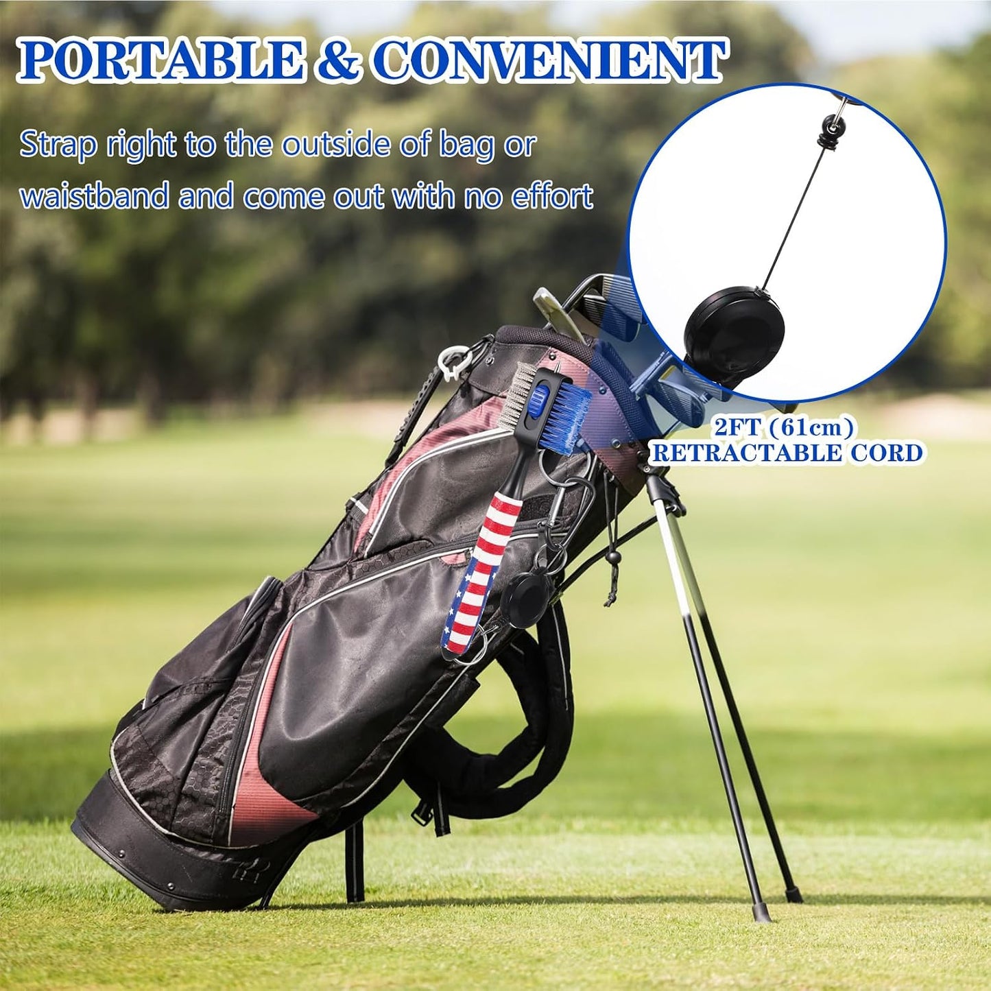Kit 15 Accesorios Golf Bandera Toalla Bolsa Pelota Divot