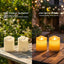 Velas solares impermeables IP65 para patio mesa ventana