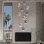 Candelabro LED 10 luces para escaleras y techos altos