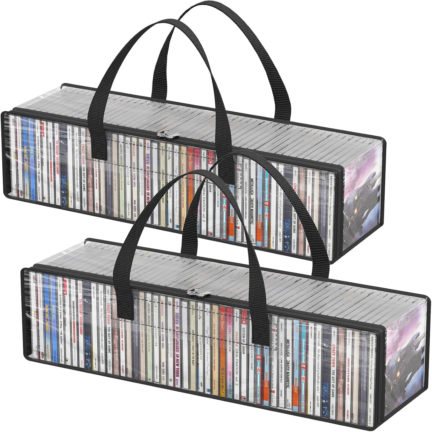 Bolsas PVC transparente para CD con cremallera 2 pzas