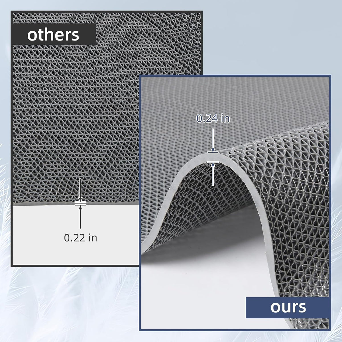 Tapete drenaje antiderrap PVC 3x3.3ft gris