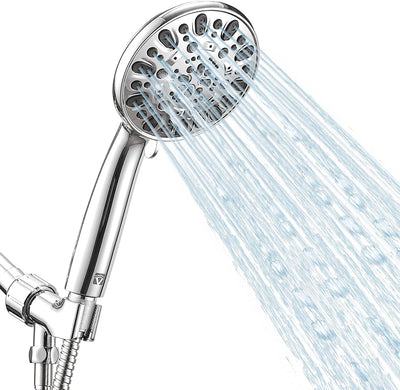 Cabezal ducha mano 7 ajustes acero inox 59pulg cromado