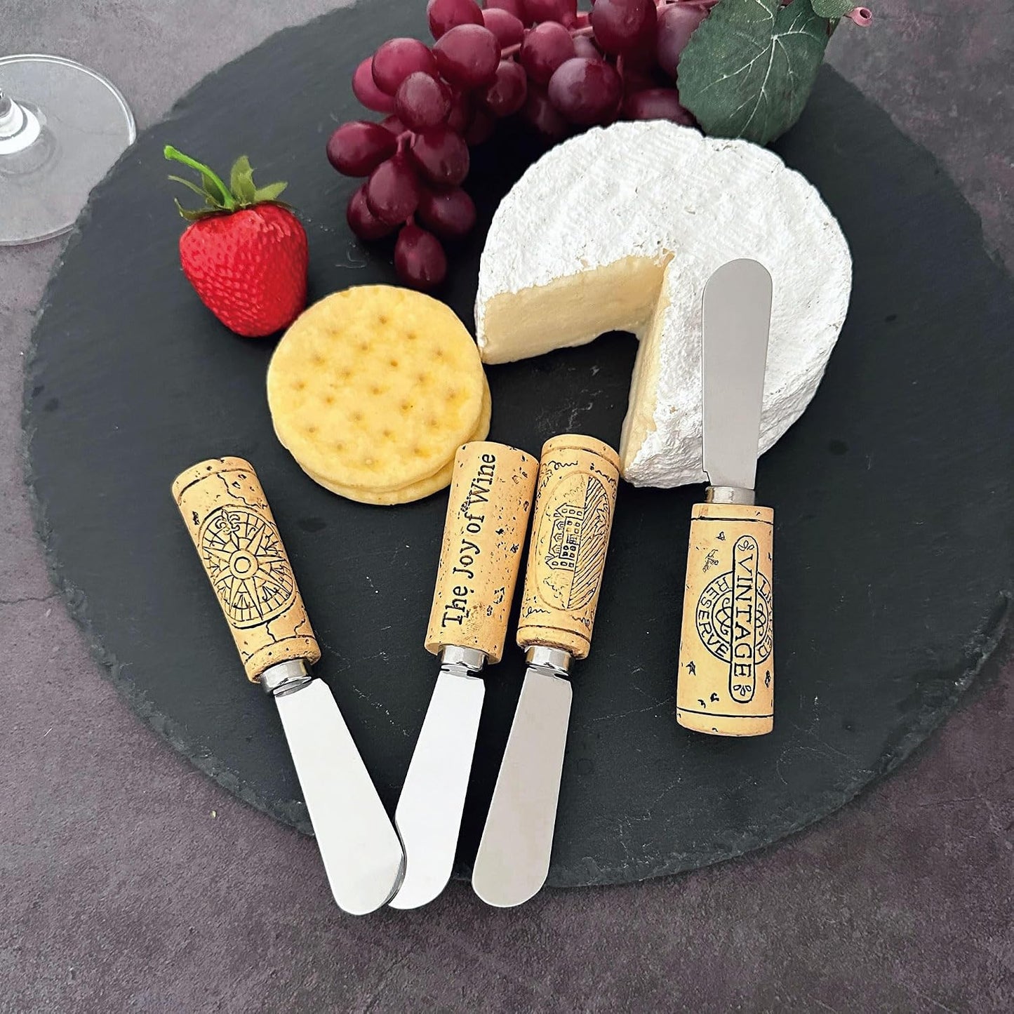 Juego cuchillos esparcidor queso mango acero inox