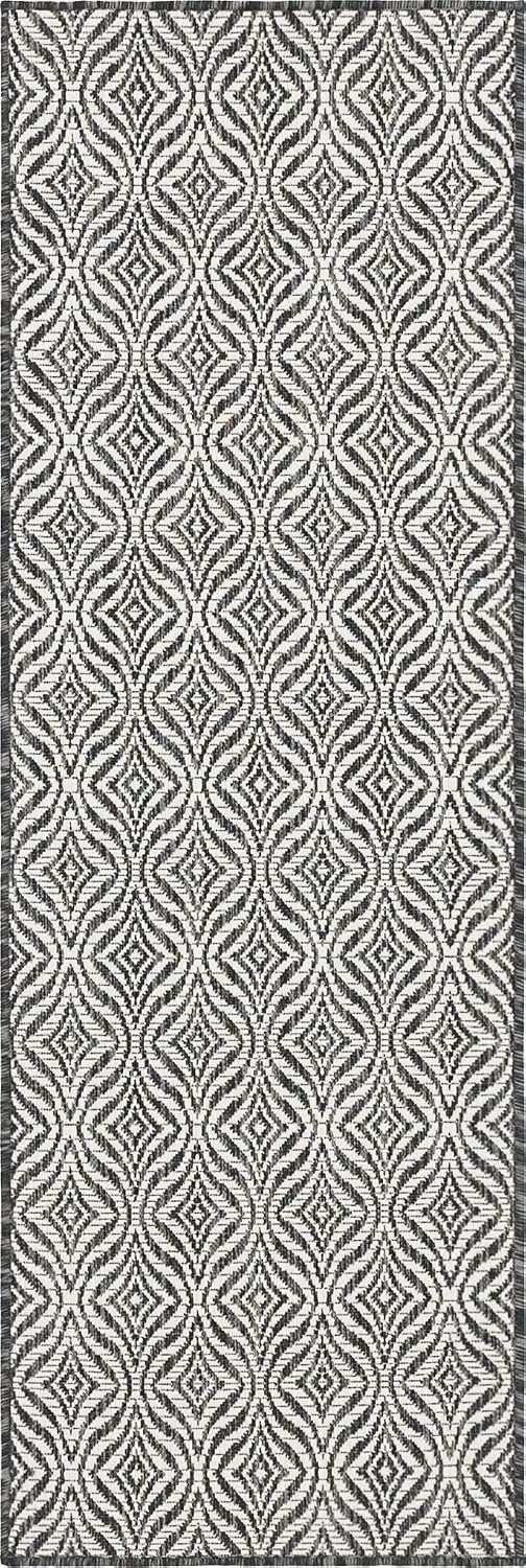 Alfombra decorativa enrejado 2x6ft 1" color carbón