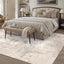 Alfombra 12x15ft beige gris abstracta antiderrap