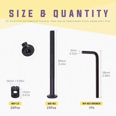 1 llave Allen M6 x 3.150pulg para cuna y muebles