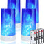 4 Luces LED Efecto Llama Recargables USB con Control Remoto