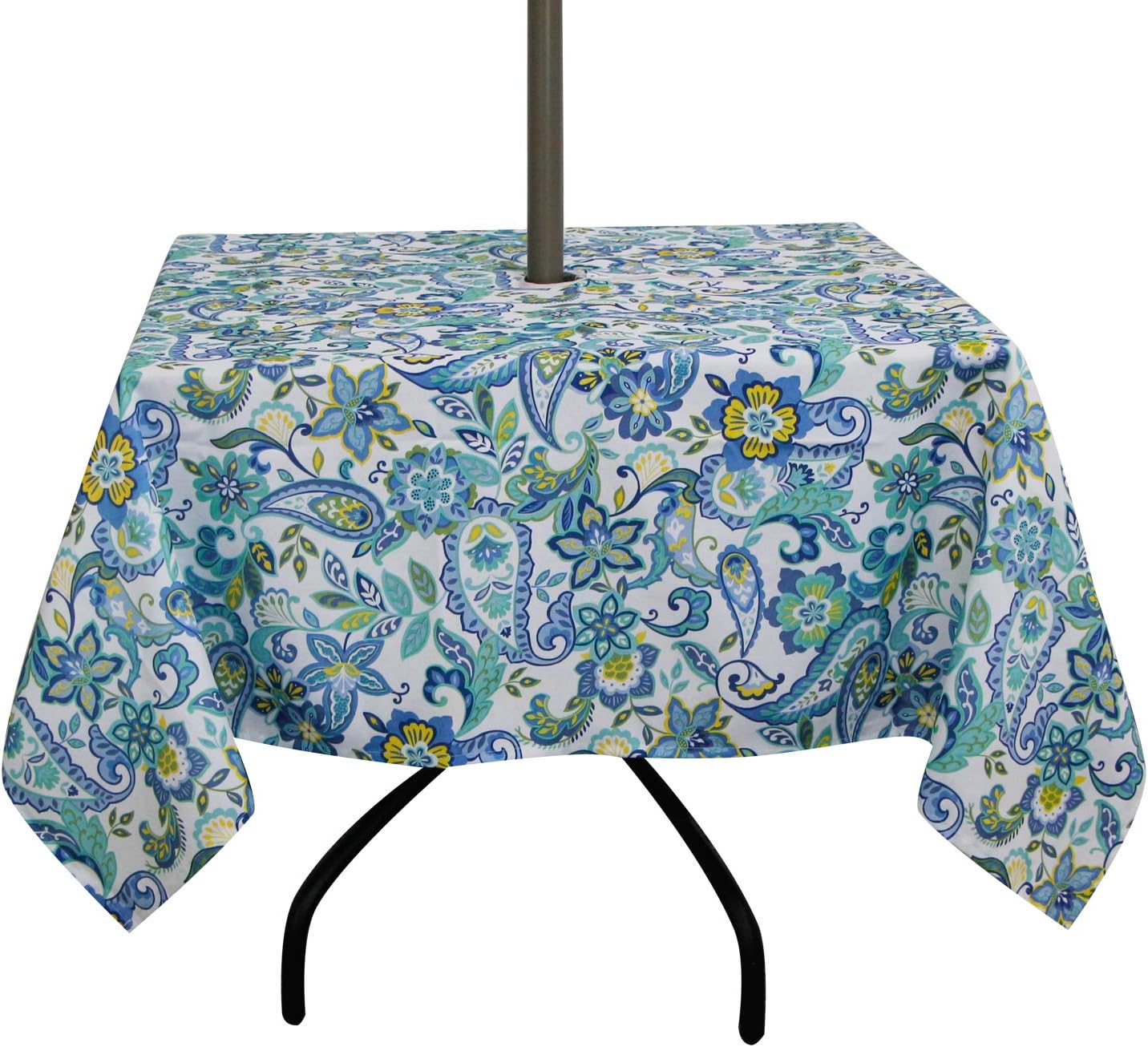 Mantel cuadrado 60x60" estampado flores cremallera