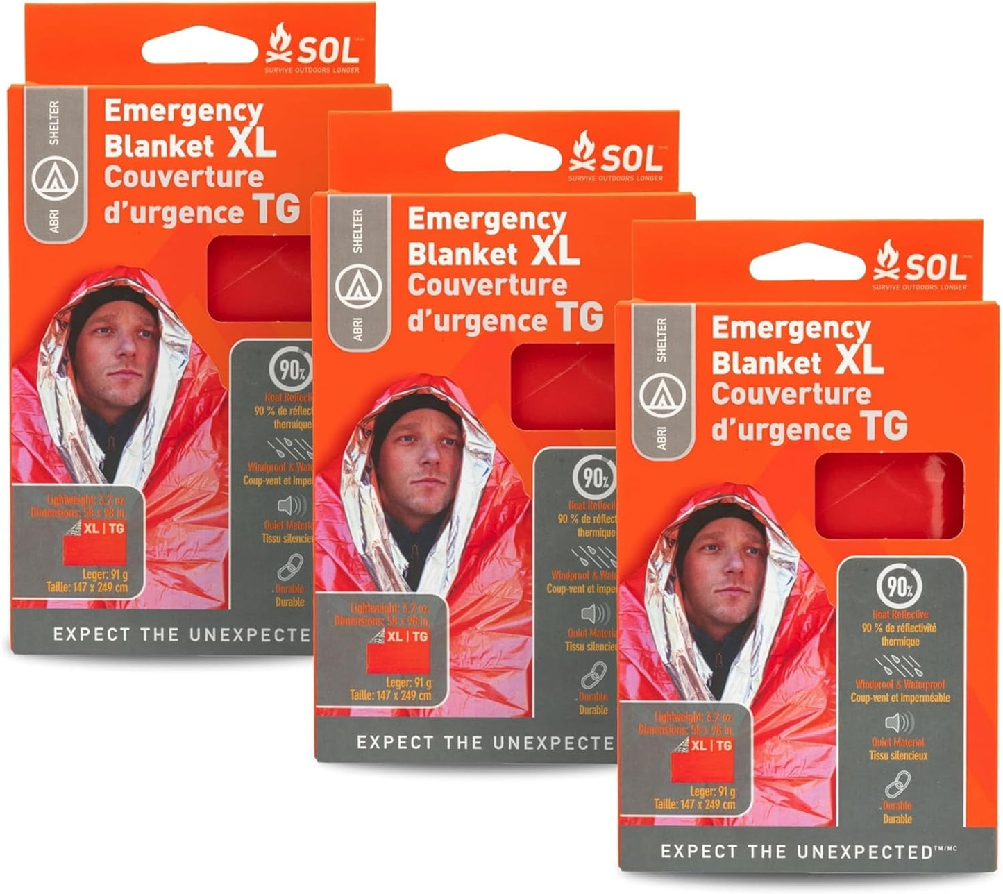 Manta emergencia 90 reflectante 58x98 impermeable