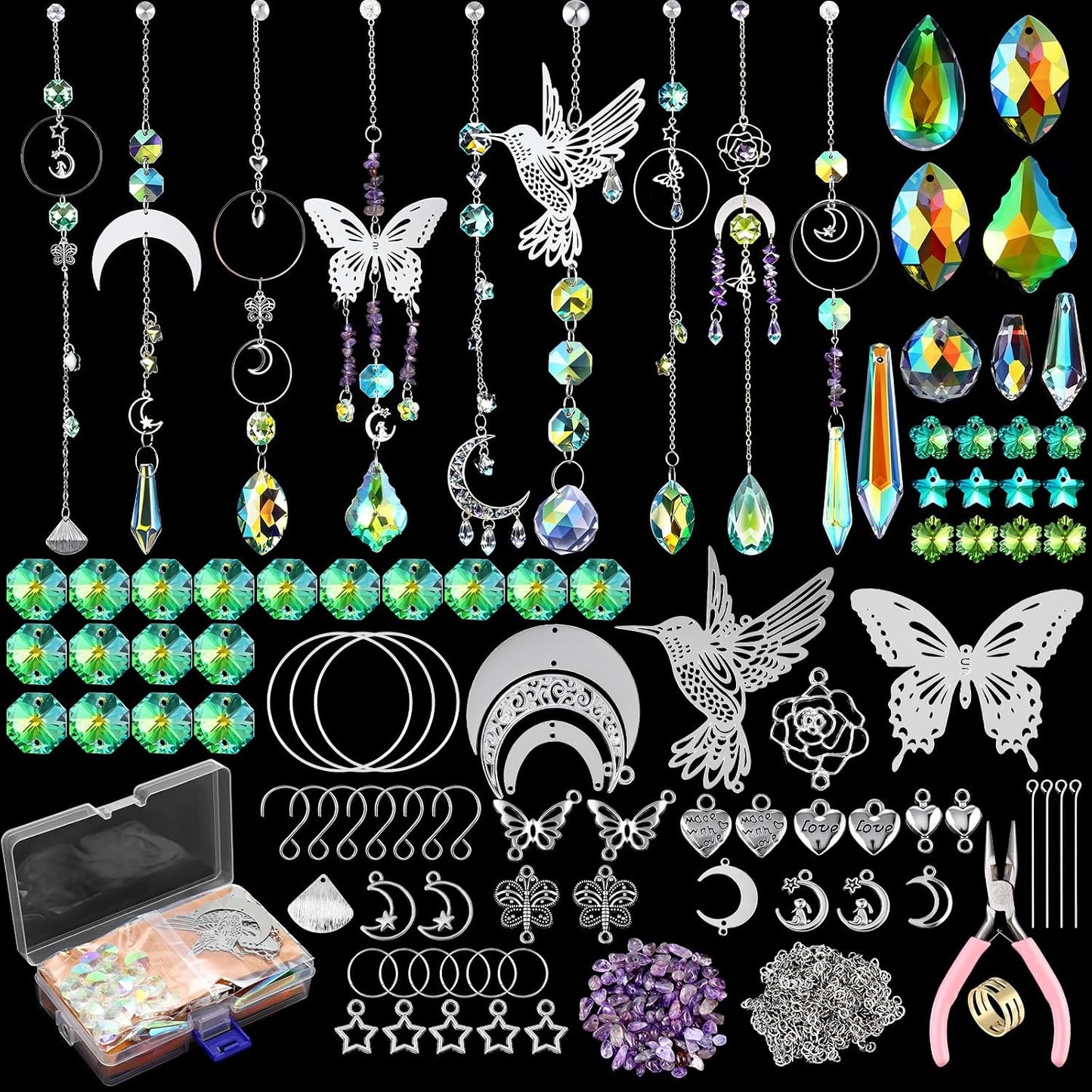 Kit 400pzas atrapasoles DIY para decorar ventanas hogar boda