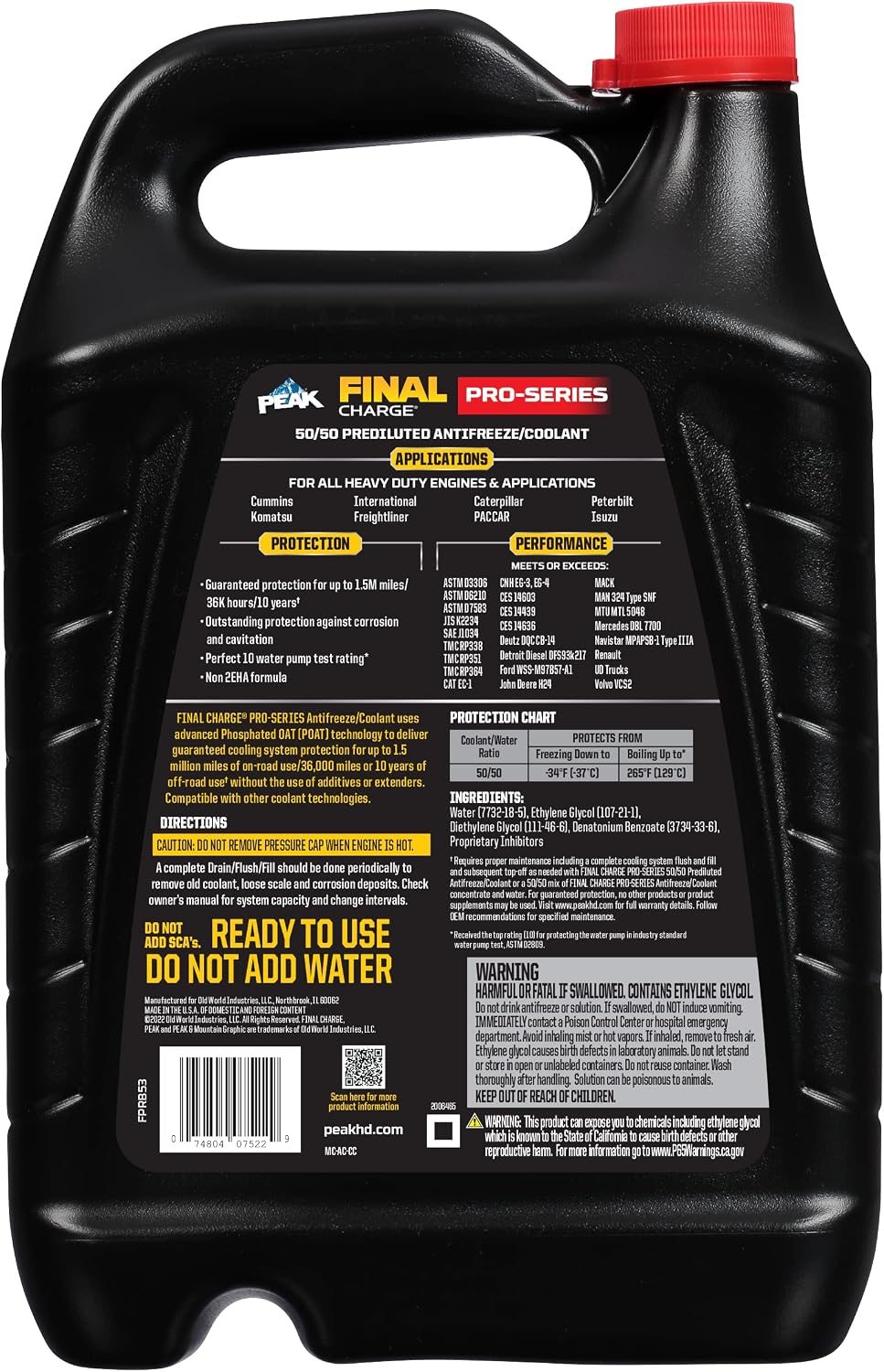 Anticongelante PRO-Series 50/50 para motores alta