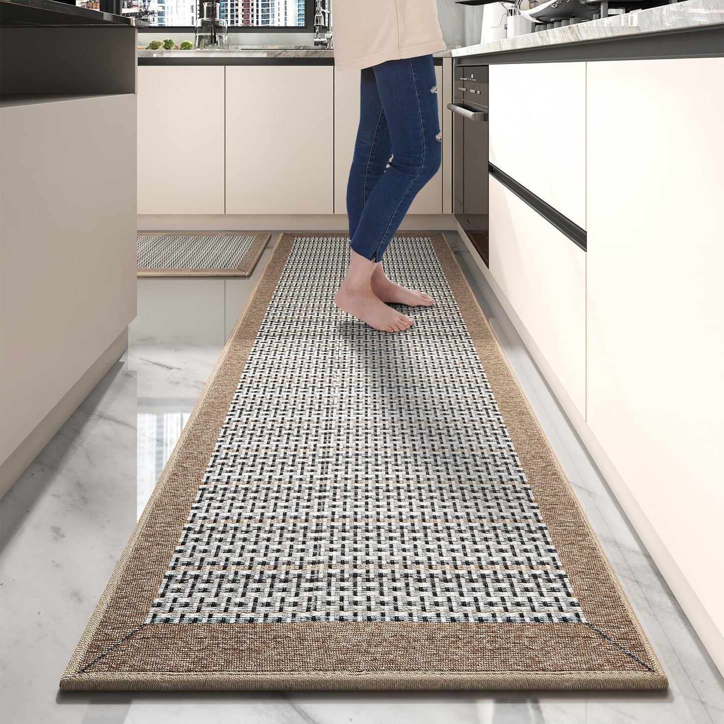 2 Alfombras Cocina Antideslizantes 20x32pulg Absorbentes