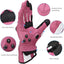 Guantes moto cuero fibra carbono pantalla táctil mujer rosa