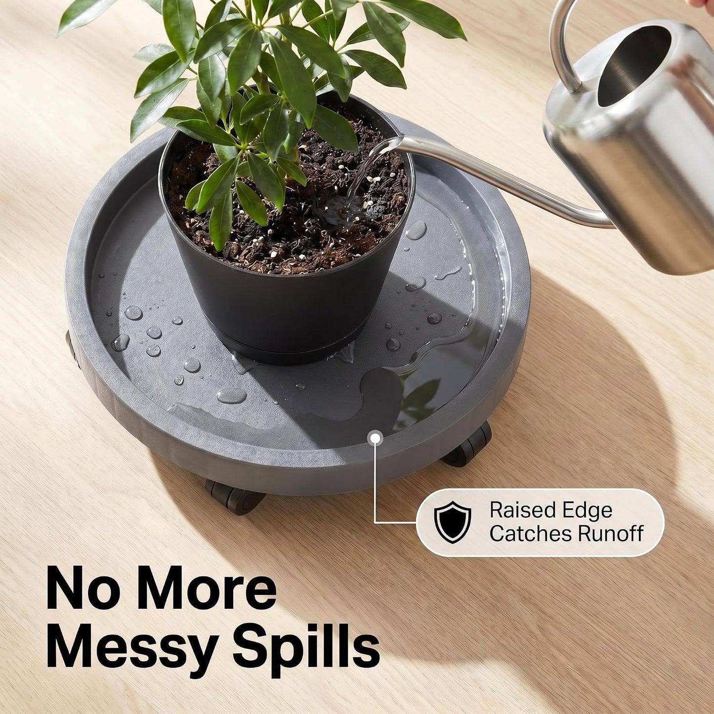 Organiz. plantas 11" con ruedas soporte macetas