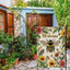 Bandera jardín floral 12x18pulg doble cara patio césped