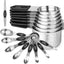 Set 16 Tazas y Cucharas Medidoras Magnéticas Acero Inox