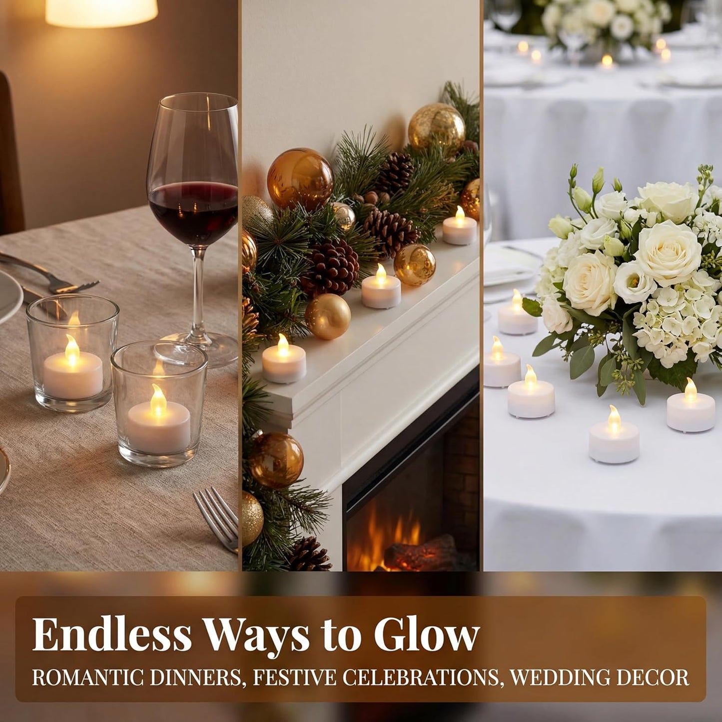 Velas LED parpadeantes 12 pzas 200h decoración