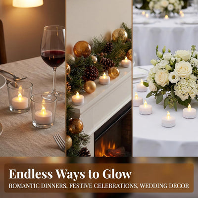 Velas LED parpadeantes 12 pzas 200h decoración