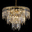 Candelabro cristal dorado 24" 12 luces comedor sala