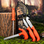 Set 4 cuchillos caza con sierra hueso afilador y funda