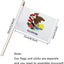 Bandera Illinois madera 5x8pulg set 12