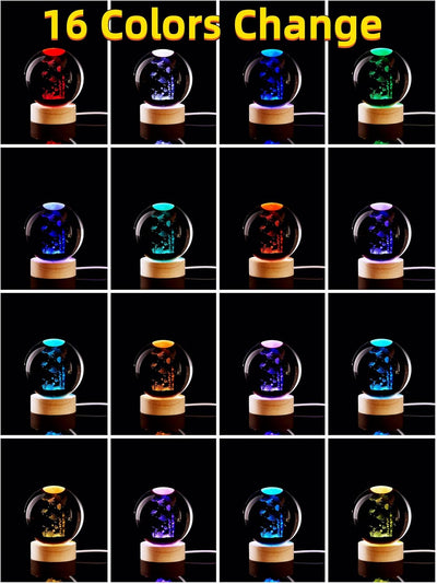 Lámpara bola cristal subacuática 3D led 16 colores