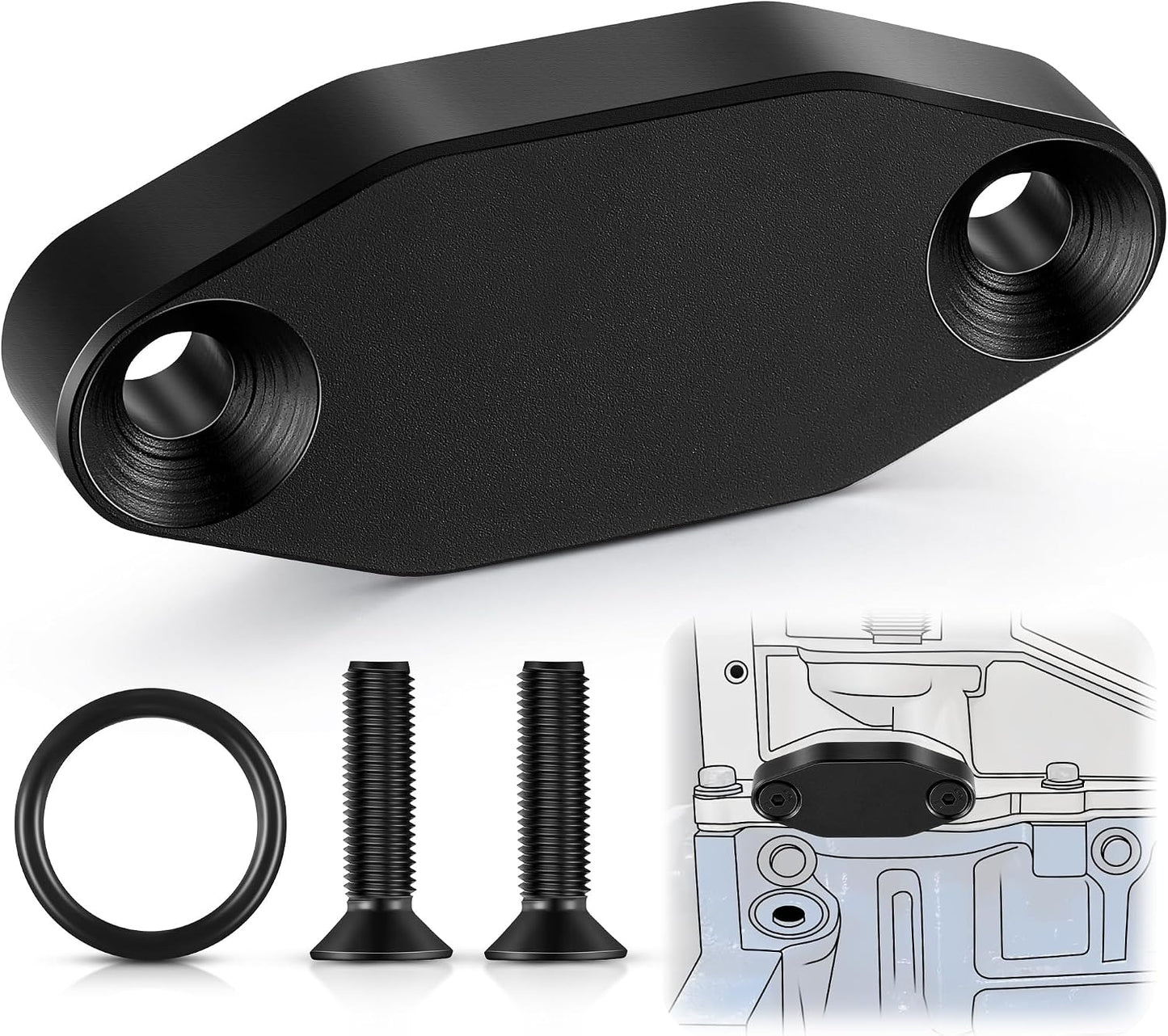 Placa bloqueo enfriador aceite compat. motores LS Gen III IV