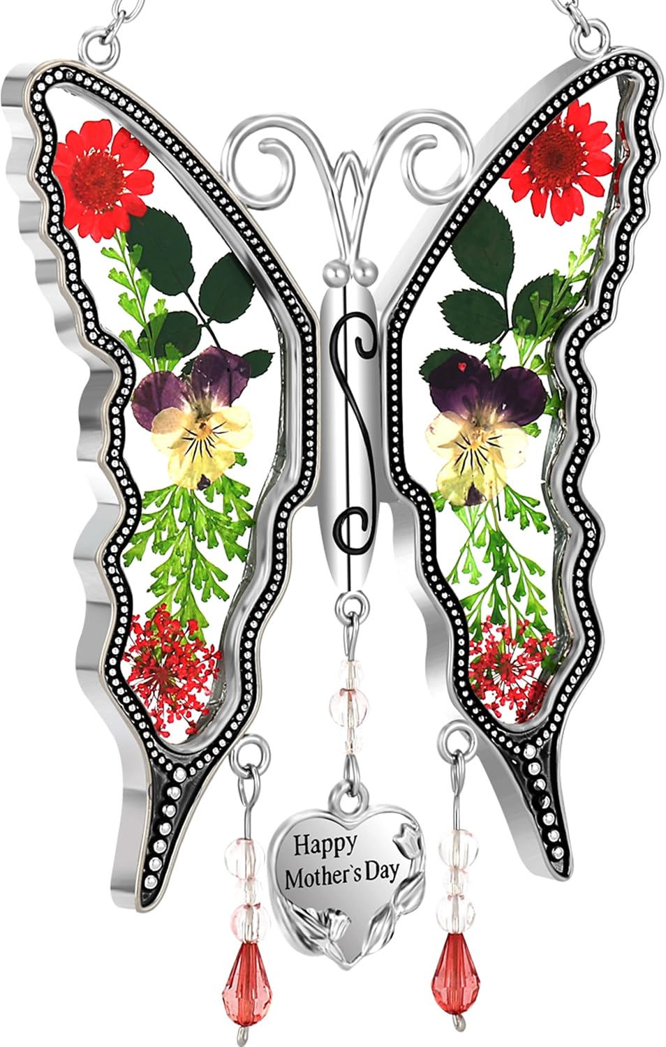 Campanilla vitral mariposa regalo madre abuela