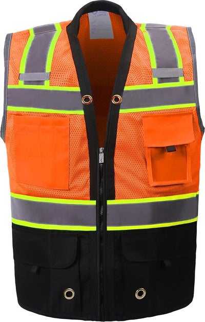 Chaleco seguridad alta visibilidad con correas reflectantes