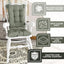 Set cojines antideslizantes silla mecedora gruesos