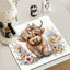 Tapete secado platos vaca floral 16x17.5