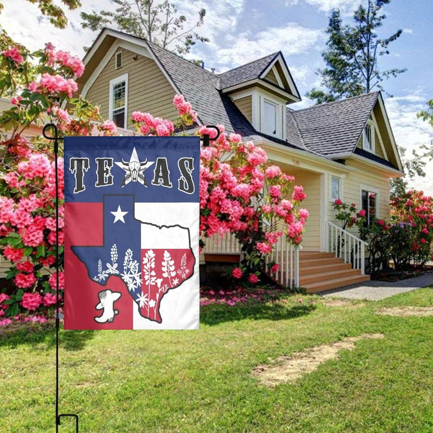 Bandera Texas 12x18pulg doble cara jardín decoración
