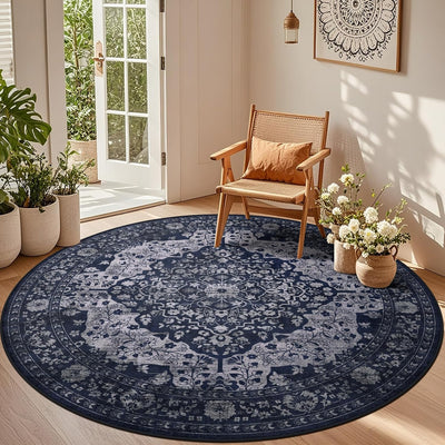 Alfombra redonda bohemia 8ft sala dormitorio suave