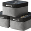 Cesta tela plegable 17x14pulg set 3 contenedores organiz.