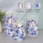 Velas parpadeantes azul y blanco con control