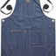 Delantal mezclilla azul espalda cruzada bolsillos 27x30pulg