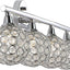 Lámpara LED tocador 32.5" cromada Art Deco